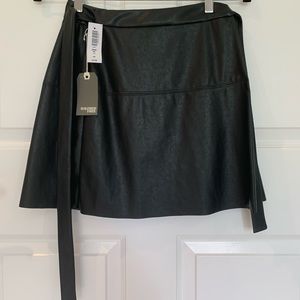 NEW WITH TAGS! Aritzia leather wrap skirt
